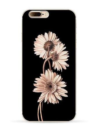 Силіконовий чохол бампер для iphone 8 plus з картинкою квіточки