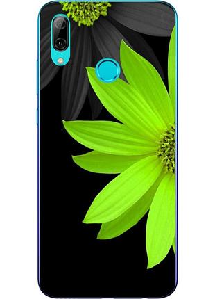 Силиконовый чехол с рисунком для huawei p smart 2019 зеленый цветок