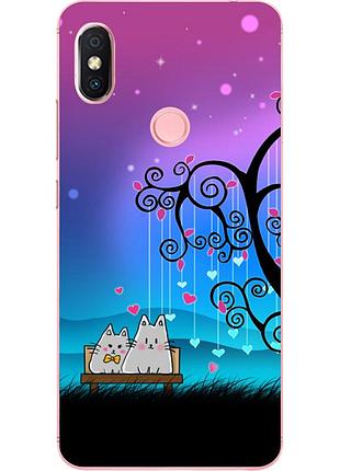 Силіконовий чохол з малюнком для xiaomi redmi s2 кошенята
