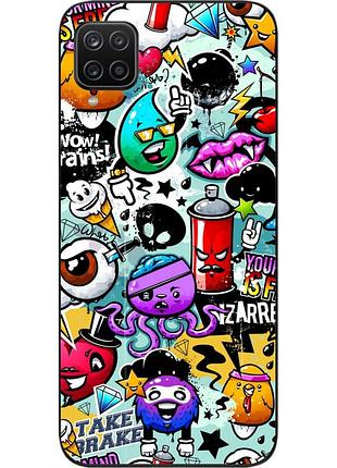 Силіконовий чохол для samsung a12 galaxy a125f з картинкою стікери