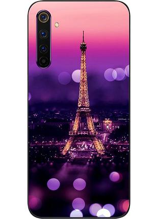Силіконовий чохол для realme 6 pro з картинкою париж вночі