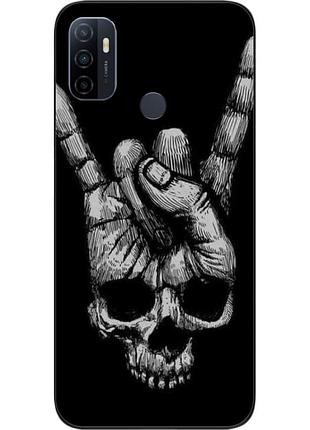 Бампер силіконовий чохол для oppo a53 з картинкою рука