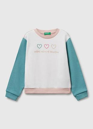 Дитячий чорний прямий світшот benetton