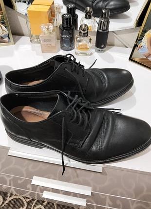 Фирменные мужские кожаные туфли clarks