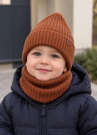 Зимний набор шапка и снуд next на 1-2 года