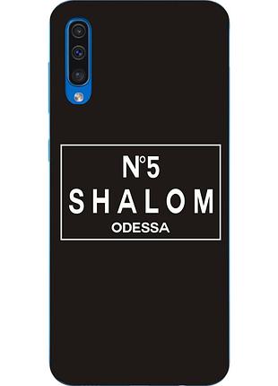 Антибрендовый силіконовий чохол для samsung galaxy a50 2019 a505f з картинкою shalom №5 odessa