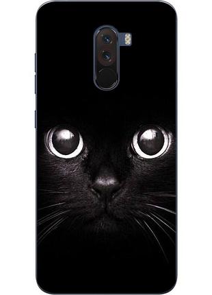 Чехол силиконовый для xiaomi pocophone f1 с картинкой мордочка