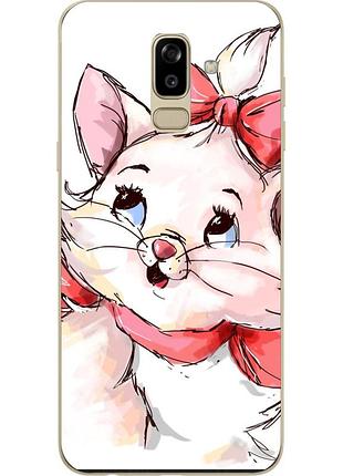 Оригінальний чохол накладка для samsung j810f galaxy j8 2018 з картинкою кішечка