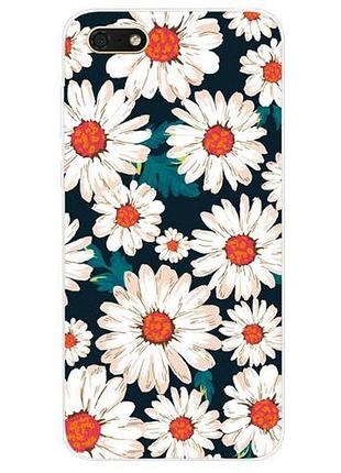 Оригінальний чохол накладка з картинкою для huawei y5 2018 ромашки