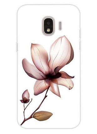 Бампер силіконовий чохол для samsung j2 2018 galaxy j250 з картинкою лілія
