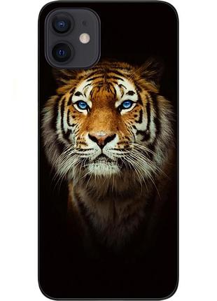 Силіконовий чохол для iphone 12 з картинкою тигр