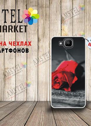 Чехол с картинкой (силикон) для doogee x9 mini красная роза