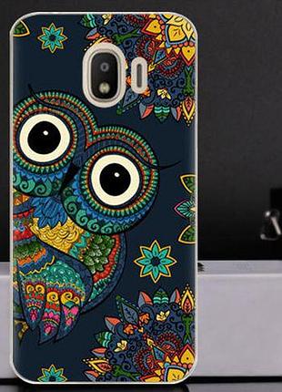 Оригинальный tpu чехол с картинкой для samsung j2 2018 galaxy j250 совушка