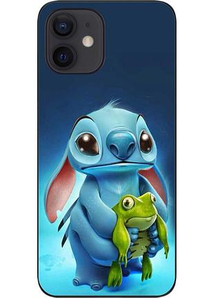 Силиконовый чехол бампер для iphone 12 mini с картинкой стич