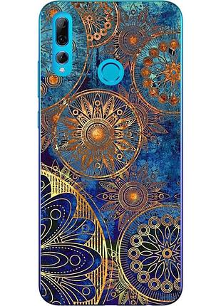 Силиконовый чехол бампер для huawei p smart plus 2019 с картинкой круги винтаж