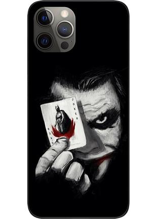 Силиконовый чехол для iphone 12 pro с картинкой джокер с картой