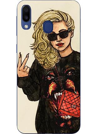 Силіконовий чохол з малюнком для samsung galaxy a20 2019 a205f дівчина