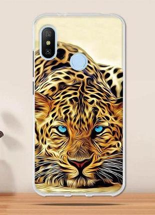 Бампер tpu чехол з картинкою для xiaomi mi a2 / mi 6x гепард