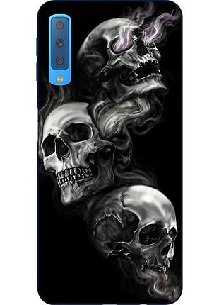 Оригінальний чохол накладка для samsung a750f galaxy a7 2018 з картинкою три черепа
