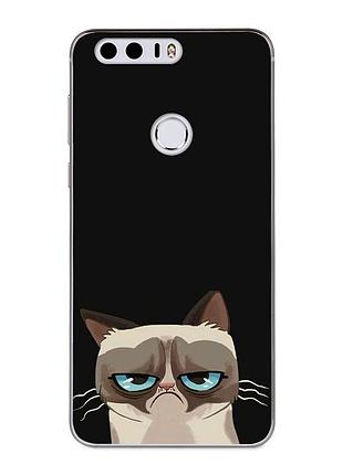 Чехол с картинкой ( силикон ) для huawei honor 8 грустный кот