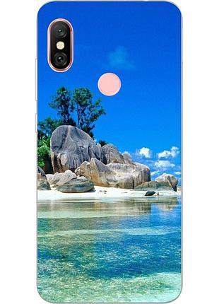 Оригинальный чехол накладка для xiaomi redmi note 6 pro с картинкой остров
