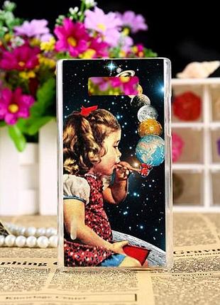 Чехол накладка с картинкой (силикон) для lg l7 p700 p705 девочка