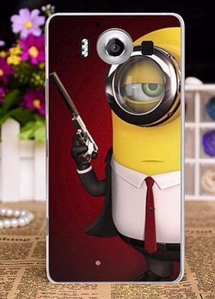 Яскраві оригінальні чохли з картинкою для microsoft lumia 950 міньйон