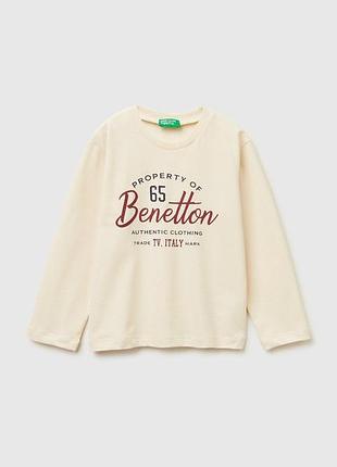 Детский бежевый прямой реглан benetton