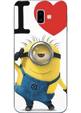 Оригінальний tpu чехол з принтом для samsung galaxy j6 plus 2018 закоханий міньйон