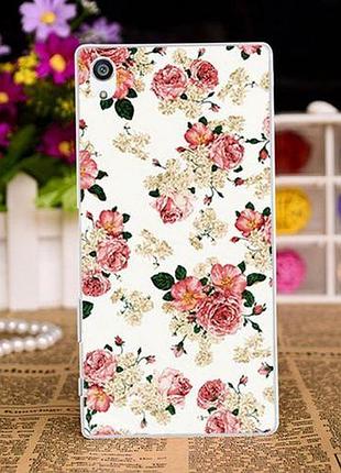 Оригінальний чохол бампер для sony xperia xa f3111 f3112 f3115 f3116 з малюнком трояндочки