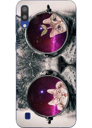 Чехол силиконовый для samsung galaxy m10 / a10 с картинкой кот в очках