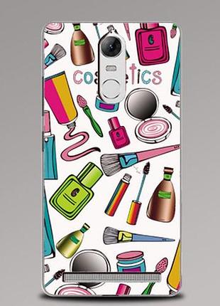 Силиконовый чехол для lenovo a7020 / vibe k5 note с картинкой косметика