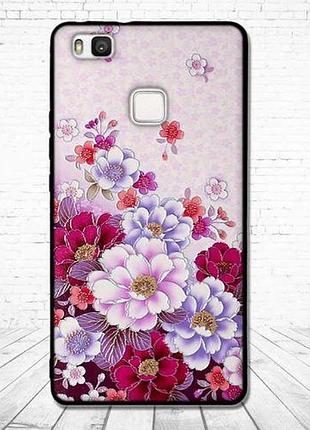 Силіконовий чохол для huawei p9 lite з картинкою квіти