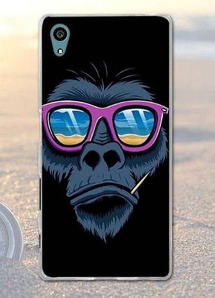 Бампер оригінальний чохол tpu для sony xperia l1 g3312 з картинкою мавпа