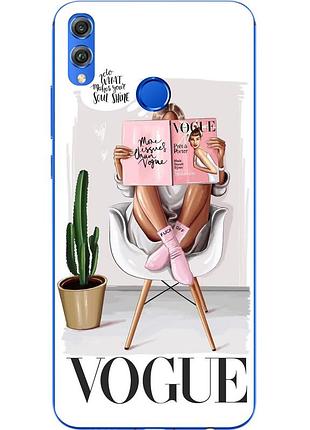 Силиконовый чехол с рисунком для huawei honor 8x vogue
