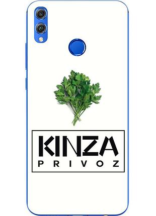 Антибрендовый силіконовий чохол для huawei honor 8x з картинкою kinza privoz