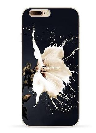 Силіконовий чохол бампер для iphone 8 plus з картинкою арт квітка