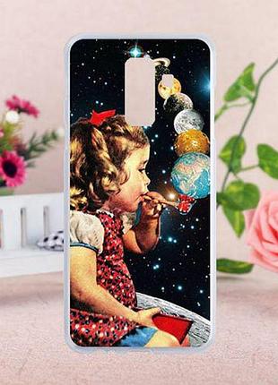 Tpu чохол накладка з картинкою для samsung a6 plus 2018 galaxy a605f дівчинка