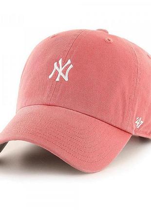 Кепка 47 brand ny yankees base runner коралловый, серый уни osfa