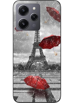 Бампер силиконовый чехол для xiaomi redmi 12 с картинкой париж