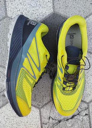 Желто-синие кроссовки для бега salomon sense escape 2 оригинальные