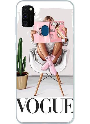 Бампер силіконовий для samsung m21 galaxy m215f з картинкою vogue