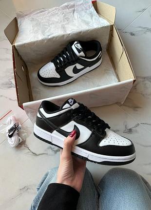 Кросівки nike dunk black white арт 0099