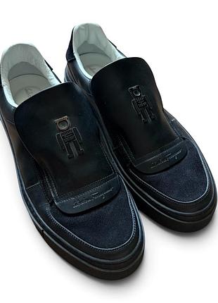 Чорні кожані кросівки salvatore ferragamo