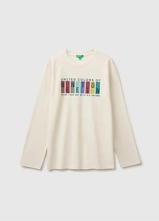 Детский бежевый прямой реглан benetton
