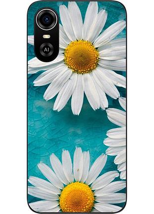 Силиконовый чехол для zte blade a31 plus с картинкой ромашки