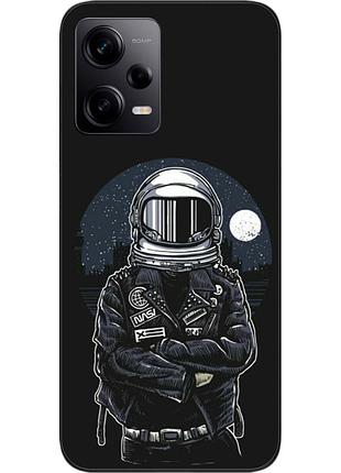 Силиконовый чехол бампер для xiaomi redmi note 12 pro 5g с картинкой космонавт и луна