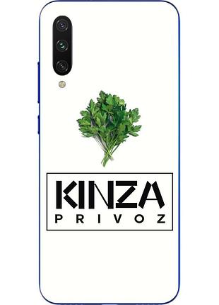 Антибрендовый силиконовый чехол для xiaomi mi a3 с картинкой kinza privoz