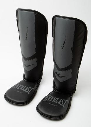 Защита ног everlast proespect youth shin guards черный, серый дит s/m