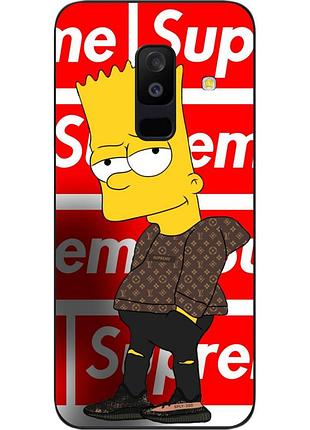 Силиконовый чехол для samsung a6 plus 2018 galaxy a605f с картинкой симпсон
